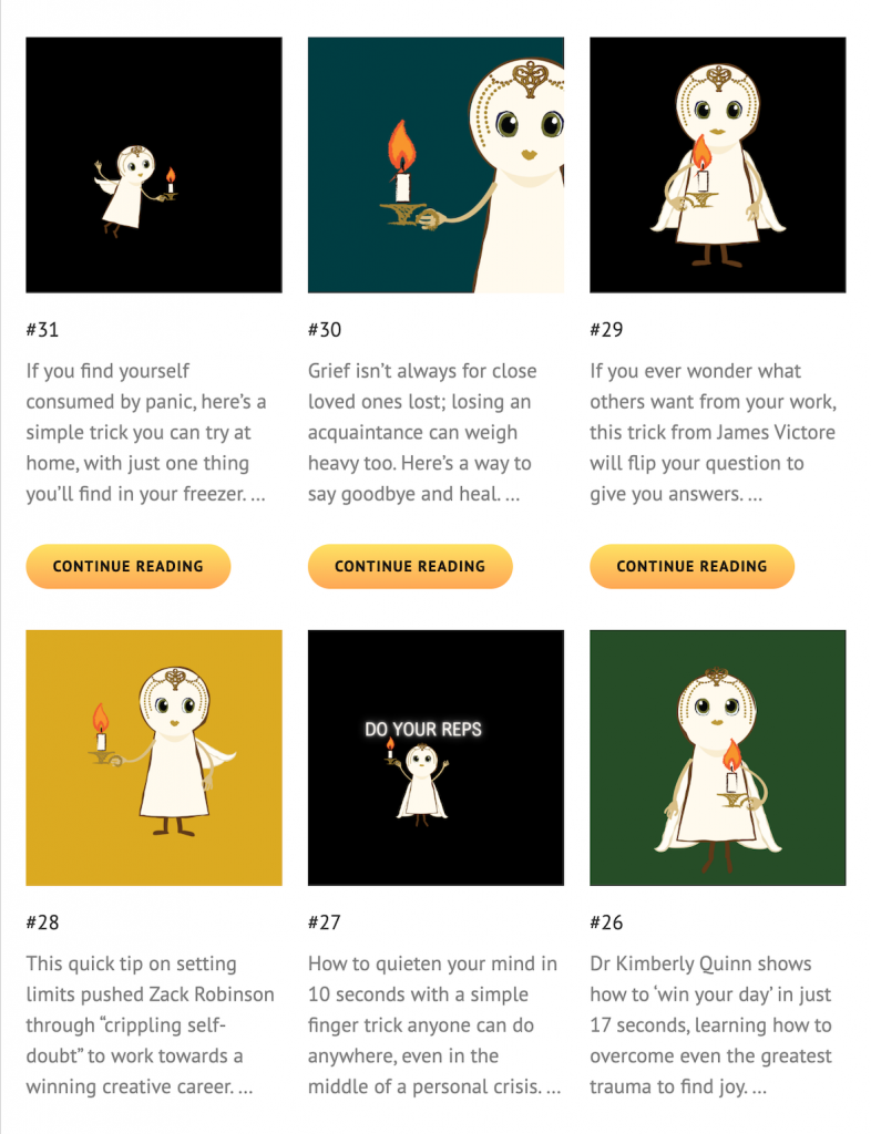 Screenshot of The Vault page